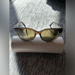 Jimmy Choo “Maggie” Sunglasses JC120 A2K Brown Square Frame Italy W/Case